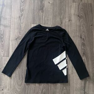 Adidas Girls Graphic Long Sleeve T-shirt Black size 10-12